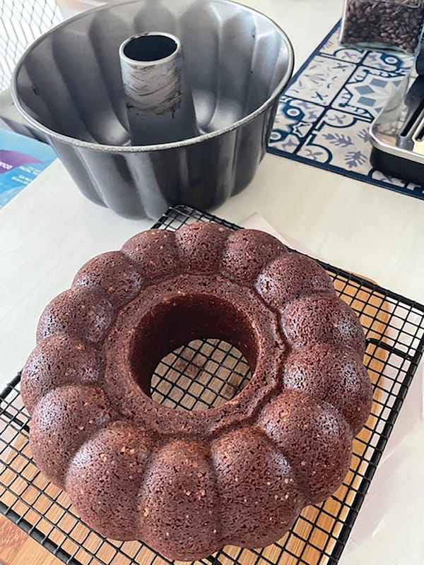 Chocolate Pound Cake with duck eggs