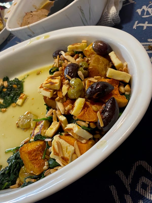 Roast pumpkin salad
